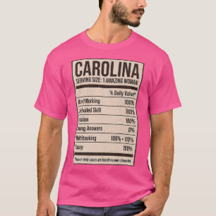 Carolina Nutrition Fakten Name Nickname Alias Tite T-Shirt