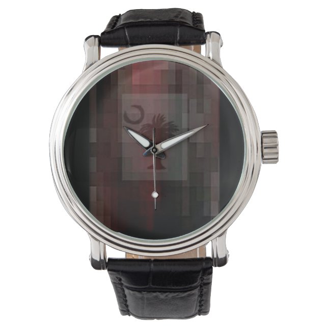 Carolina Palm - Design 2 Armbanduhr (Vorderseite)