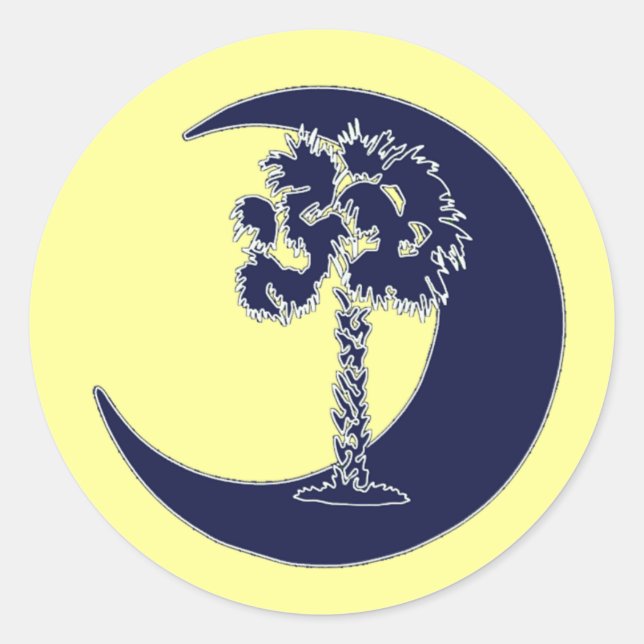 Carolina Palmetto & Crescent Stickers (Vorderseite)