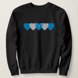 Carolina Panthers Heart Football Dark Sweatshirt