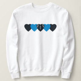 Carolina Panthers Heart Football Sweatshirt