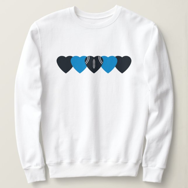 Carolina Panthers Heart Football Sweatshirt (Design vorne)