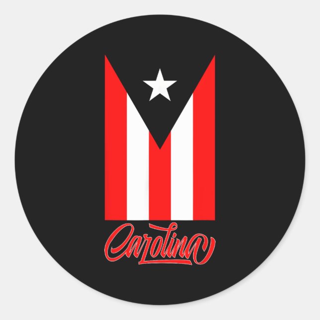 Carolina Puerto Rico Flag S Runder Aufkleber (Vorderseite)