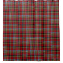 Carolina Tartan Kariertes rotes Muster Duschvorhang