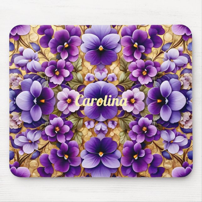 CAROLINA ~ Violets und Gold ~ Mousepad (Vorne)
