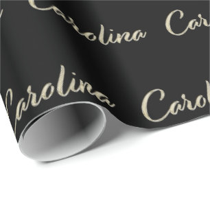 Carolina white gold Handwriting Geschenkpapier
