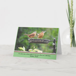Carolina Wren Pair Blank Card Karte