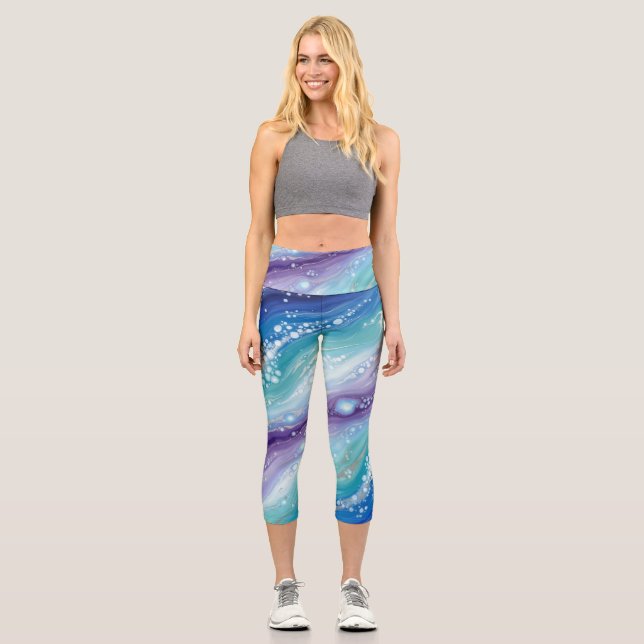 CarolinaBlueBubbles  Capri Leggings (Vorderseite)