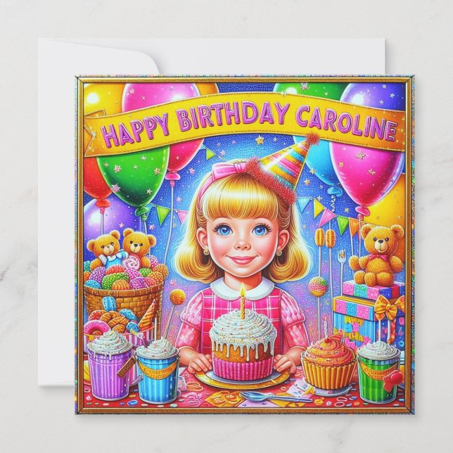 CAROLINE ~ Happy Birthday ~ Geburtstagskind ~ (Vorderseite)