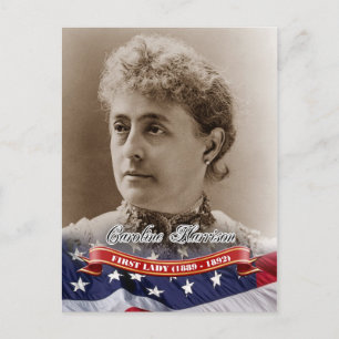 Caroline Harrison, First Lady of the U.S. Postkarte