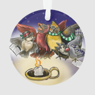 Caroling Birds Christmas Ornament