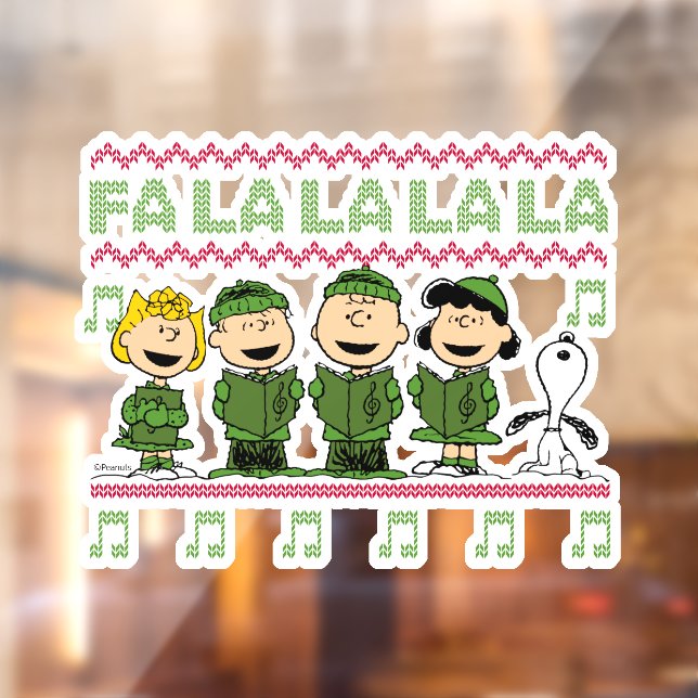 Caroling Christmas Sweater Graphic Fensteraufkleber (Blatt 2)