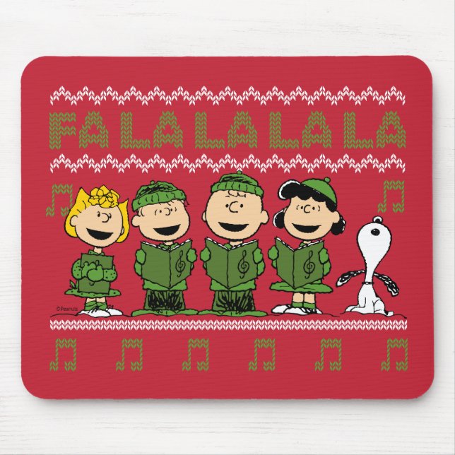 Caroling Christmas Sweater Graphic Mousepad (Vorne)