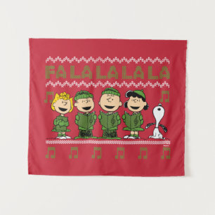 Caroling Christmas Sweater Graphic Wandteppich