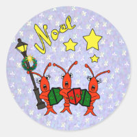 Caroling Crawfish (Hummer) Weihnachten Stickers