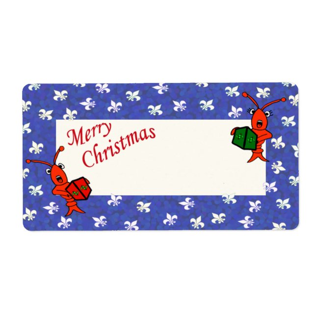 Caroling Crawfish Lilie Gift Labels (Vorne)