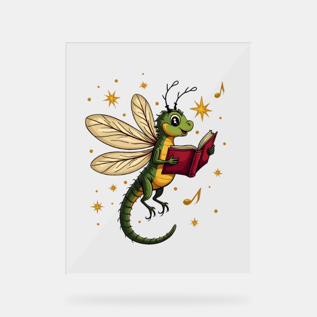 Caroling Dragonfly Acrylschild (Vorderseite)