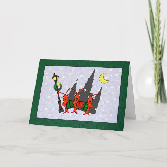 Caroling Feiertagskarte (Vorderseite)