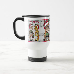 Caroling Horses - 'Mare'y Christmas Reisebecher