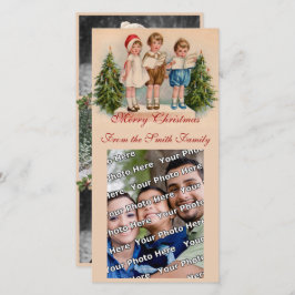 Caroling Kids Foto Card Feiertagskarte