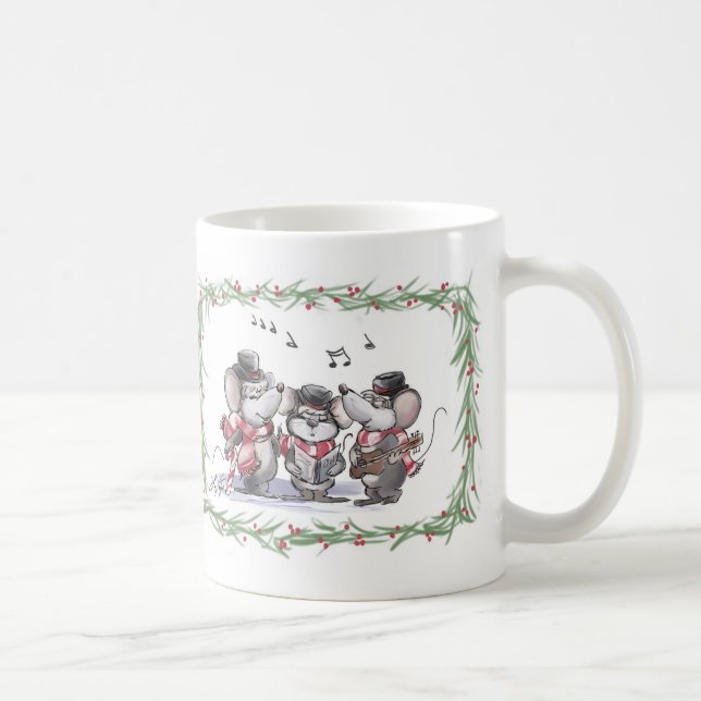 Caroling mit Mic-, Mac- und Moe-Tasse Tasse (Rechts)