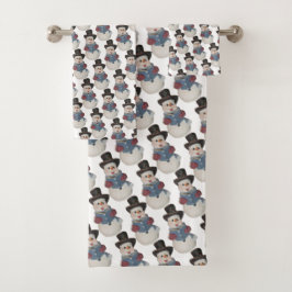 Caroling Snowman Christmas / Winter Towel Set