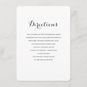 Carolyna Hochzeits-Einsatz Begleitkarte