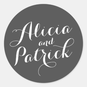 Carolyna Wedding Runder Aufkleber