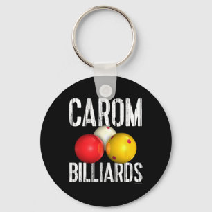 Carom Billiards Shirt - Cooler, gestörter Text Schlüsselanhänger