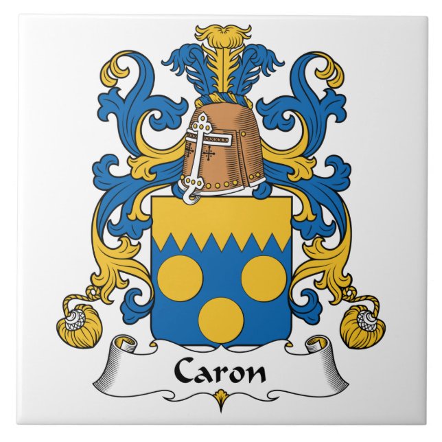 Caron Familienwappen Fliese (Vorderseite)