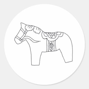 Carosel-Sticker Runder Aufkleber