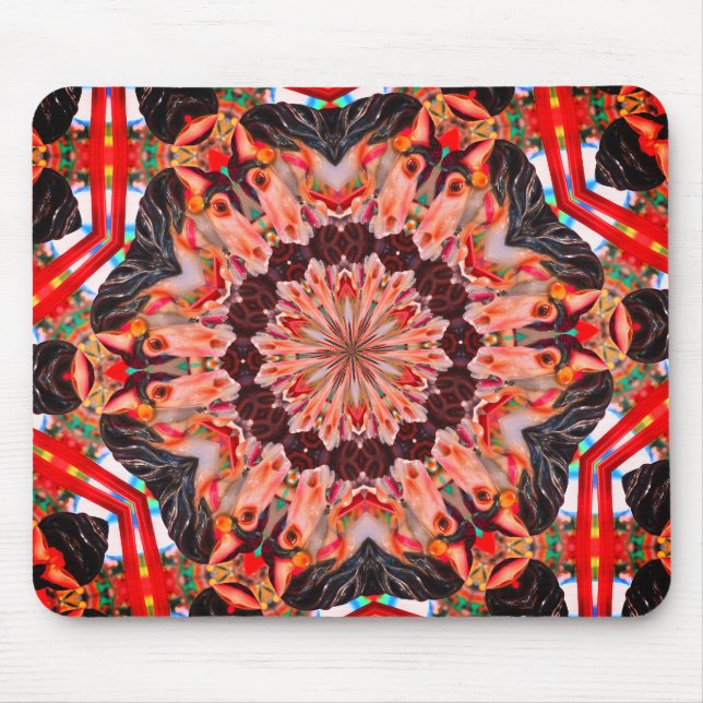 Carousel Abstrakte Kunst Mousepad (Vorne)