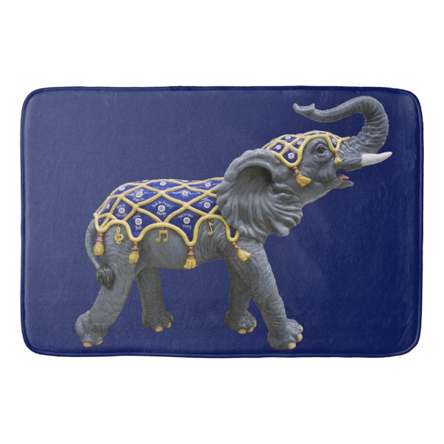 Carousel Animal Elephant Foto Bath Mat Badematte (Vorderseite)