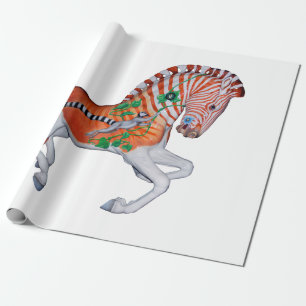 Carousel Animal Quagga Zebra Foto Geschenkpapier
