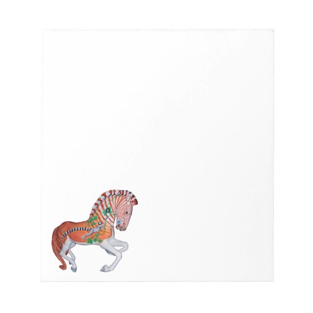 Carousel Animal Quagga Zebra Foto Notes Notizblock (Vorderseite)