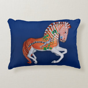 Carousel Animal Quagga Zebra Foto Pillow Dekokissen
