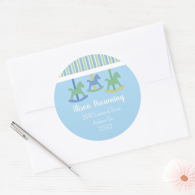 Carousel Baby Shower Stickers (Umschlag)
