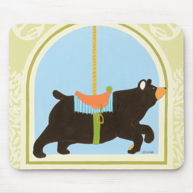 Carousel Bear von June Erica Vess Mousepad (Vorne)