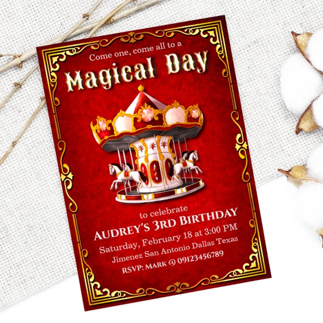 Carousel Birthday Einladung (Von Creator hochgeladen)