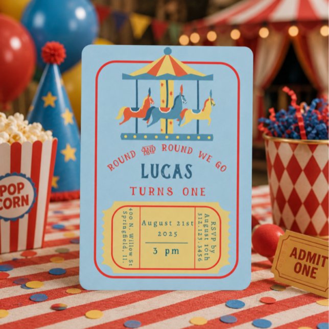 Carousel Birthday Ingnition Einladung (Von Creator hochgeladen)