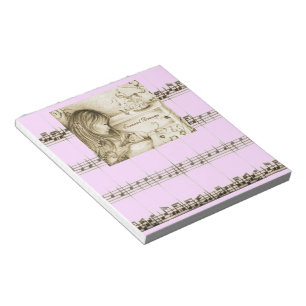 Carousel Dreams Hübsch Pink Vintag Music Notepad Notizblock