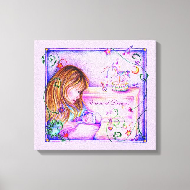 Carousel Dreams Stretched Canvas Print Leinwanddruck (Vorderseite)