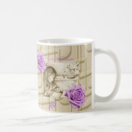 Carousel Dreams Vintage Rose und Musik Tasse