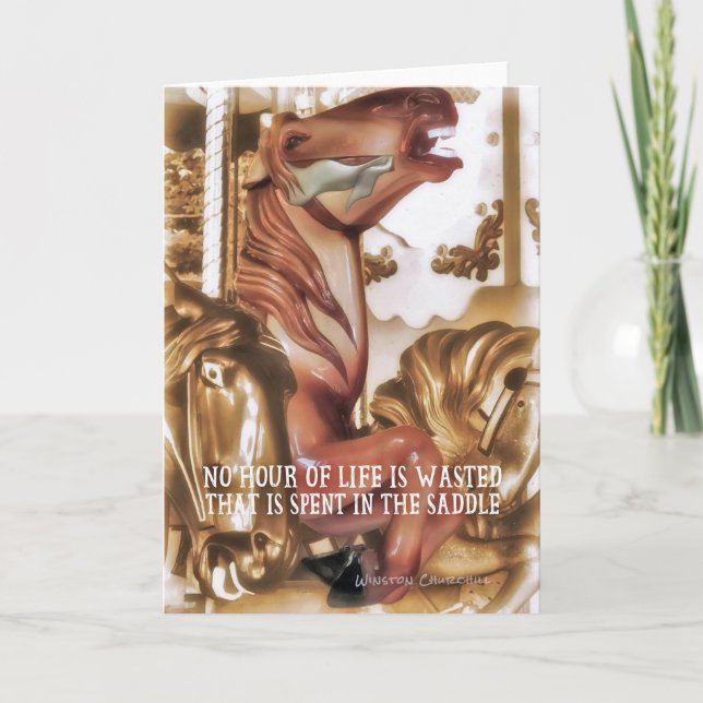 CAROUSEL FARBGrußkarte Dankeskarte (Vorderseite)