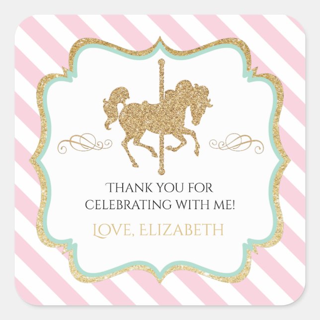 Carousel Favor Stickers (Vorderseite)
