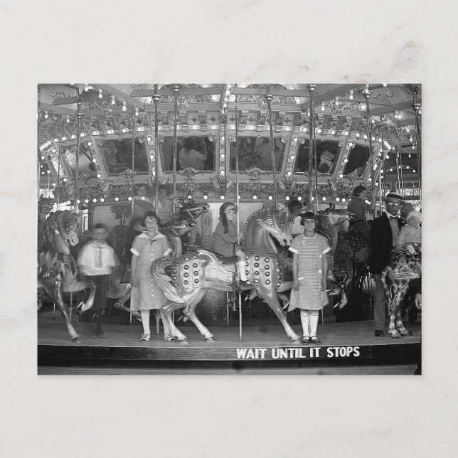 Carousel für Kinder, 1925 Postkarte (Vorderseite)