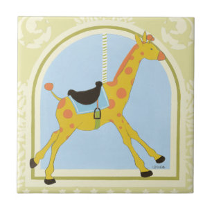 Carousel Giraffe von June Erica Vess Fliese