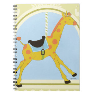Carousel Giraffe von June Erica Vess Notizblock