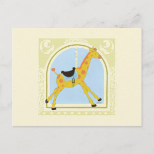 Carousel Giraffe von June Erica Vess Postkarte
