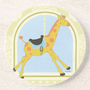 Carousel Giraffe von June Erica Vess Sandstein Untersetzer
